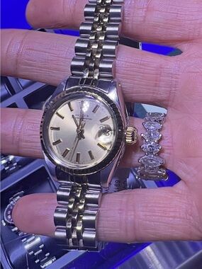 Rolex Ladies Two-Tone Silver and Gold Jubilee Bracelet Watch
